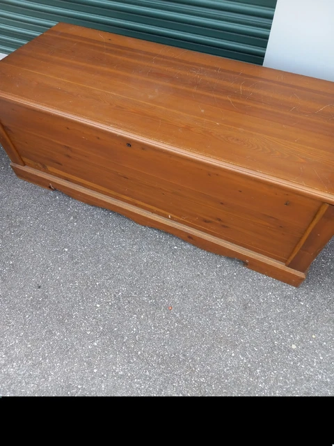 Large Antique Vintage Handmade Cedar Wood Blanket Chest Trunk
