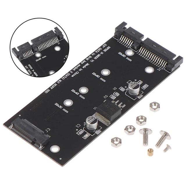 M.2 SSD To 2.5'' SATA Enclosure, B&M Key Converter with 7mm Case