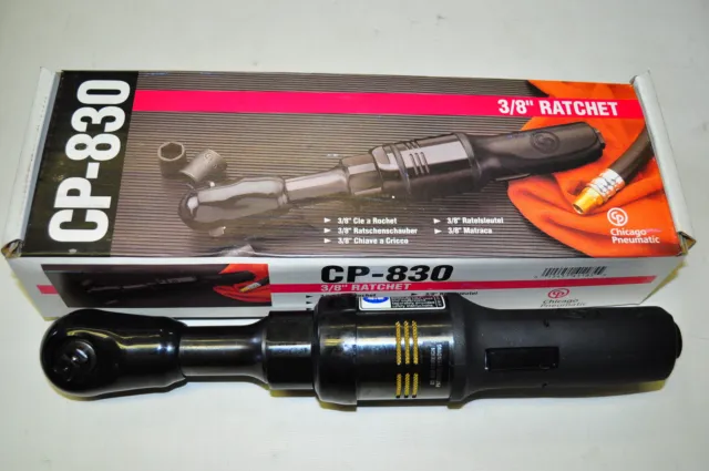Chicago Pneumatic CP 830 3/8"Dr HighTorque Air Ratchet Max 100 Fb Made in Japan 8