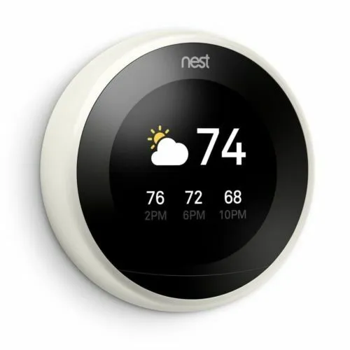 Sale! CERTIFIED Google Nest 3rd Generation Learning Thermostat Kit White T3017US