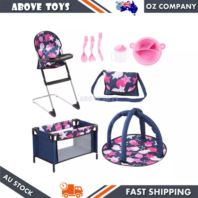 Travel Set 9 in 1 Dark Blue + Pink Stars In A Beautiful Showbox For Kids 3y+