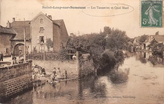 Cpa - Saint-Loup-sur-Semouse - les Tanneries et Quai Macé