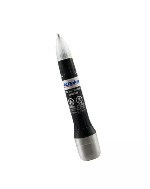 Genuine GM ACDelco 2-In-1 Touch Up Paint Gloss Black 41 41U GBA WA8555 & Clea...