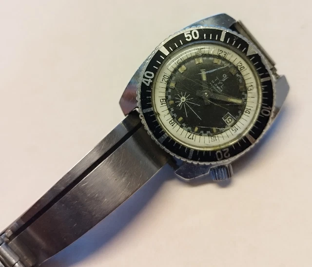 Montre Plongée Vintage JYB Pour Femme - Mécanique Manuelle Années 60, Boîtier Acier Inoxydable