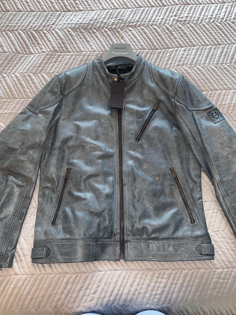 BELSTAFF MAXFORD 3.0 Racing Blue Leather Jacket Size 54 826.90