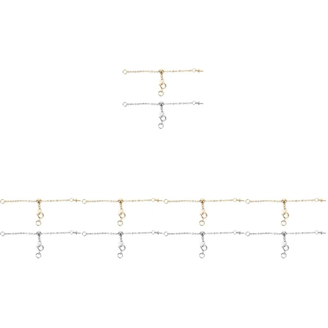 10 piezas Collar Extensor Cadenas Pulsera Ajustables Extensores Elegante Extensión