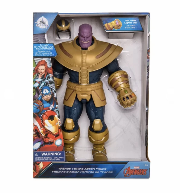 Disney Store Marvel Avengers THANOS Talking Action Figure Lights Sounds 14"