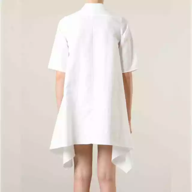 MM6 Maison Margiela White Asymmetrical Shirtdress Dress Sz IT 46 US 10 2