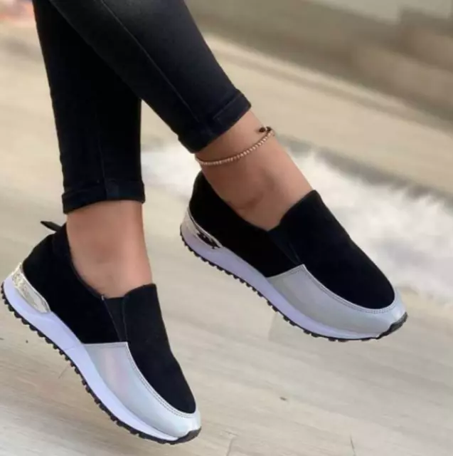 BASKETS FEMME À enfiler sans lacets mocassin sneakers légère sport