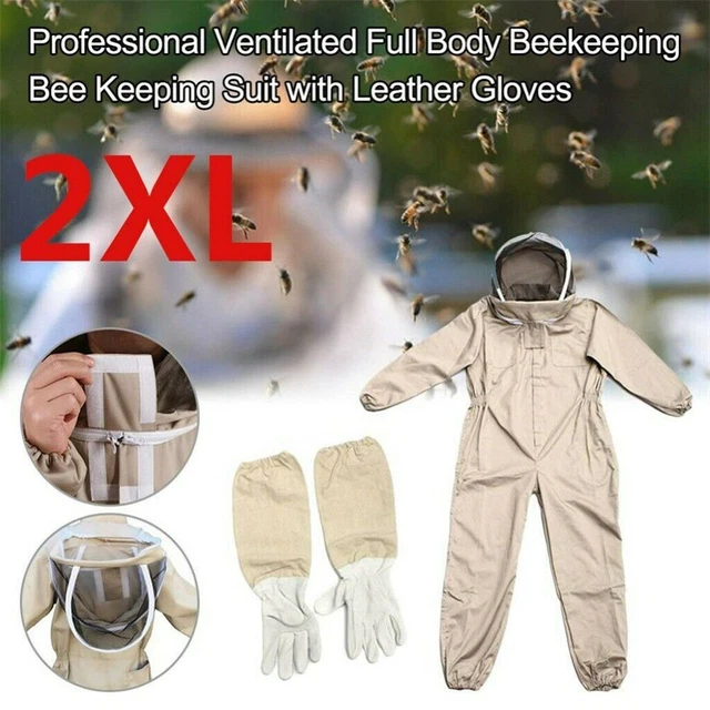 Traje corporal antiabeja 1 bolsillo trasero 1 pieza 2 bolsillos para el pecho 2XL 3 bolsillos apicultor