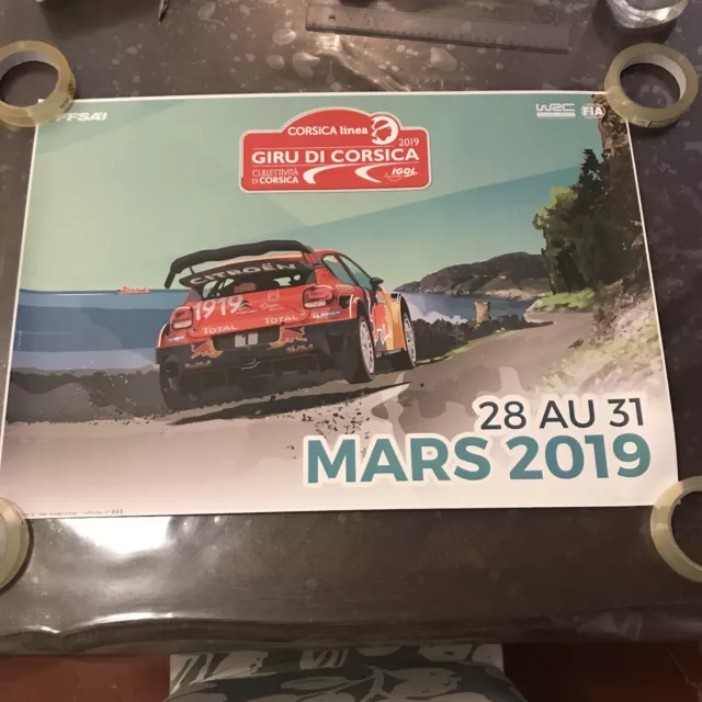 Poster Affiche Numérotée - Rallye WRC Corse - 2019 - 500 Exemplaires