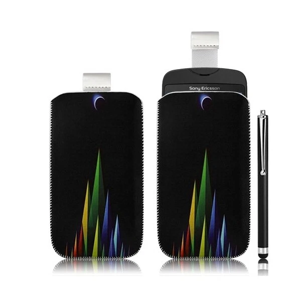 Coque De Protection Noire Pour Sony Ericsson Vivaz Pro (U8 / U8i / U8a) - Anti-choc, Cuir écologique