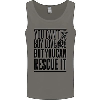 You Cant Buy Love Funny Rescue Dog Puppy Mens Vest Tank Top