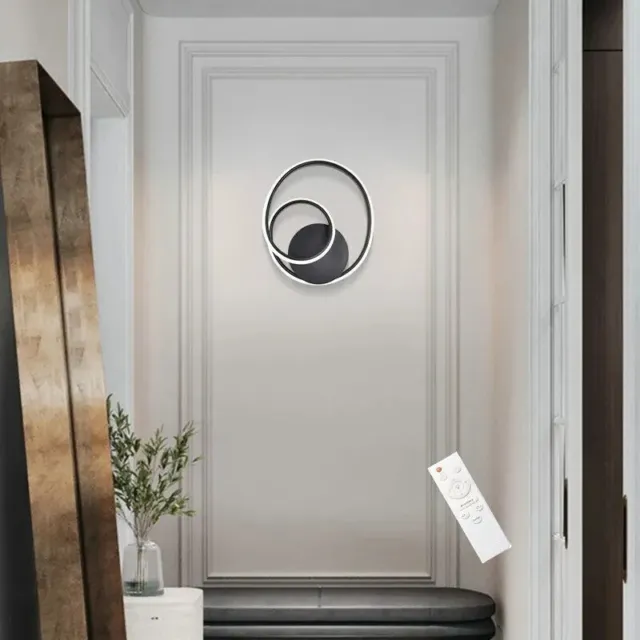 Applique da parete spirale vortice led 15W design moderno argento lampada muro camera salotto corridoio bagno luce naturale bianco calda (Luce Bianca fredda