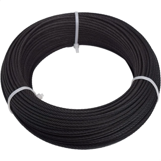 Black T316 Stainless Steel Cable 200Ft, Black Swage Toggle Turnbuckle 10 Pairs,