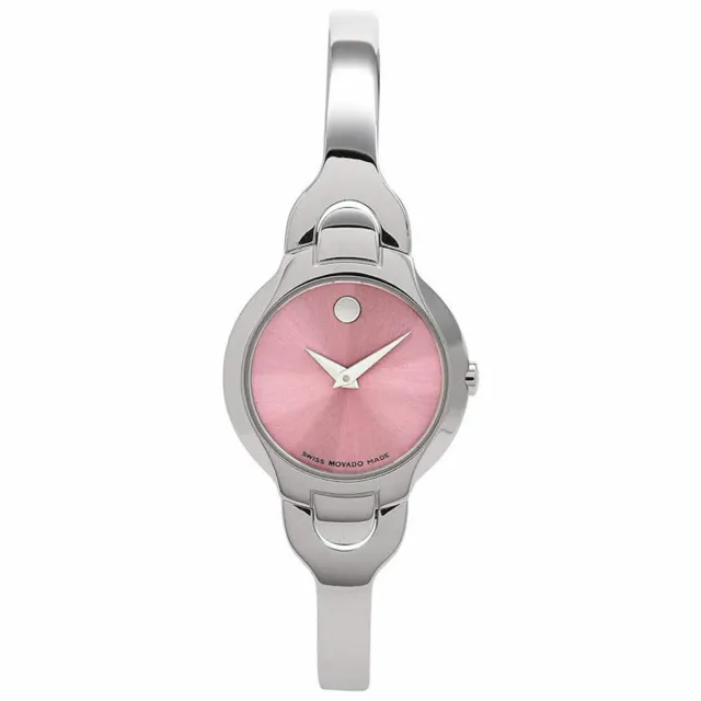 Movado Women's Watch Kara Quartz Pink Dial Stainless Steel Bracelet 0605284