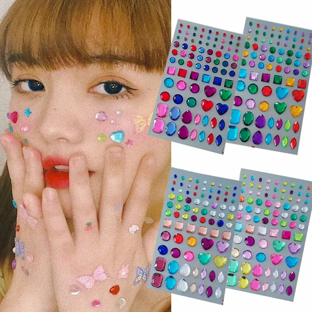 3D Kristall Diamant Laser Sticker Mädchen Schöne Spielzeug für Kinder Make- +