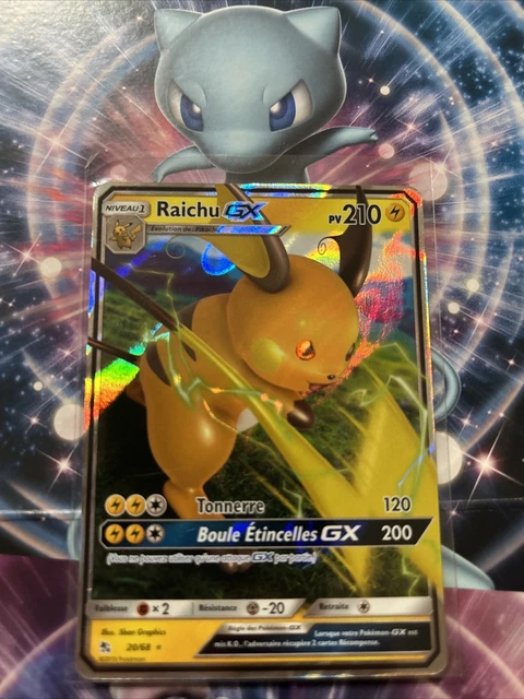 Carte Pokemon RAICHU 20/68 Holo GX Destinées Occultes SL11,5 FR NEUF
