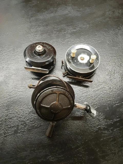 GROS MOULINET DE Pêche Ancien En Bois EUR 10,00 - FR