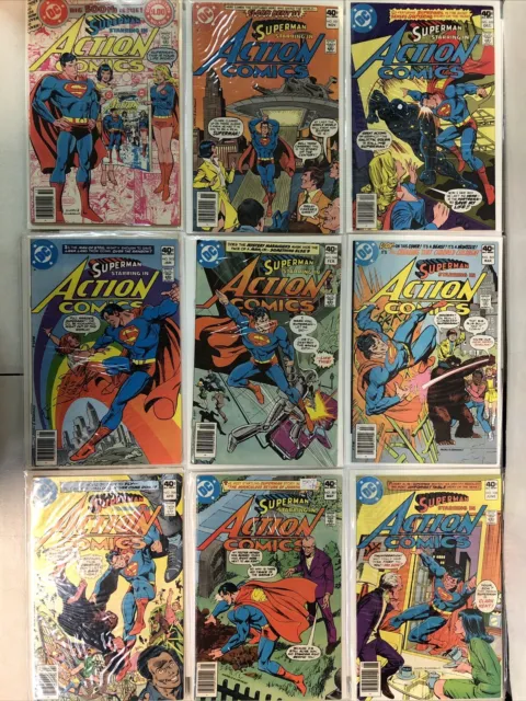Superman Starring In Action Comics (1979) Complete Set # 500-549 (F/VF) DC