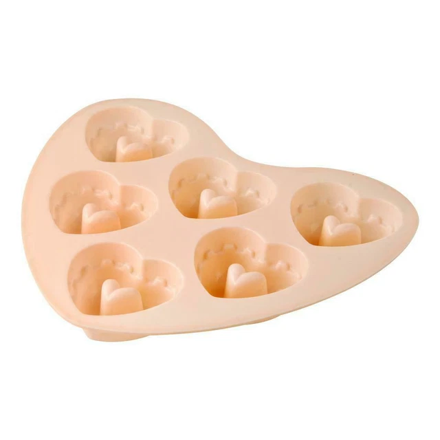 Backform 6 Herz-Cupcakes Muffins Silikon Form Patisserie 25,5 cm Zenker
