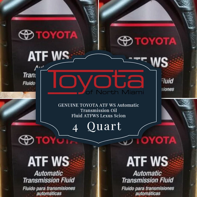 4 QUART GENUINE TOYOTA ATF WS Automatic Transmission Oil Fluid ATFWS