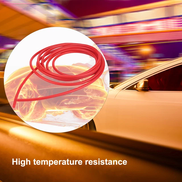 Car 4mm 5 Meters Silicone Vacuum Tube Hose Pipe Silicon Tubing -Red