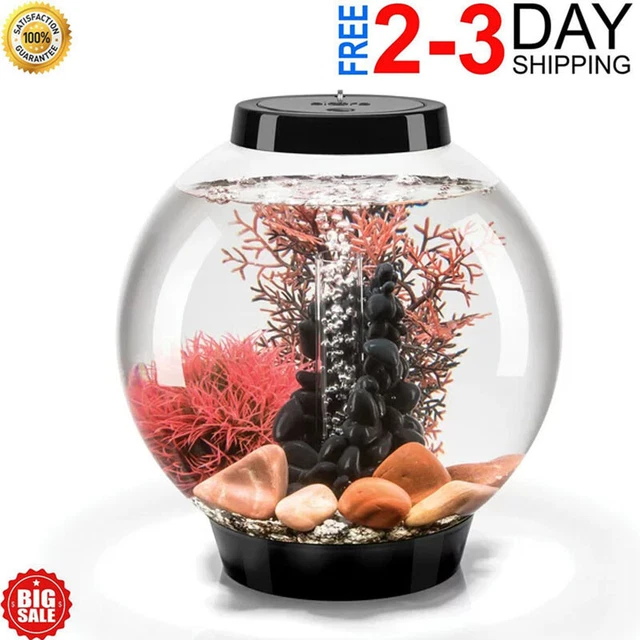 biOrb CLASSIC Aquarium with All Decor and Accessories Included - White LED Light