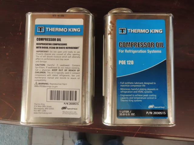 Thermo King 203-515 2030515 Compressor Oil Refrigeration Systems 1L X2 cans