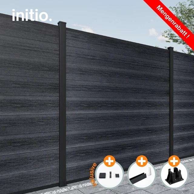 Elegantes Wpc Zaun 180x180 Komplettset Polen Ebenbild