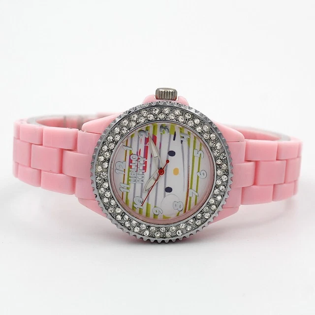 Montre Femme Hello Kitty - Bracelet Blanc, Neuve Avec Petits Défauts
