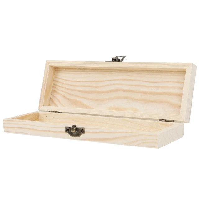 Caja de almacenamiento de madera maciza maderas pendientes maletín de almacenamiento del tesoro caqui