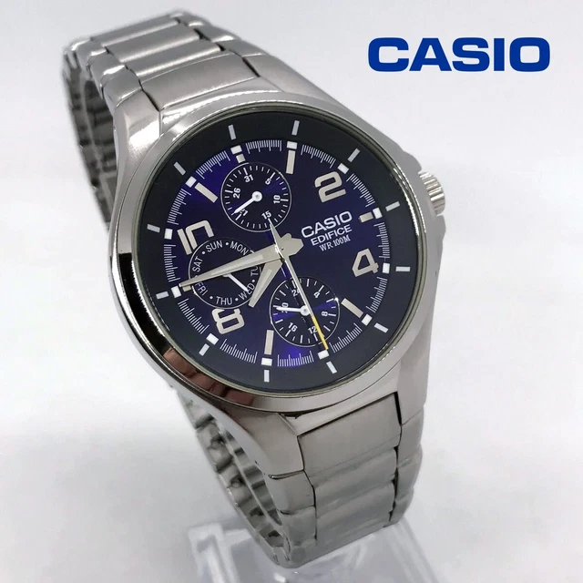 CASIO EDIFICE EF 316 men s quartz analogue watch mod 1794 Blue Dial 65.00 PicClick UK