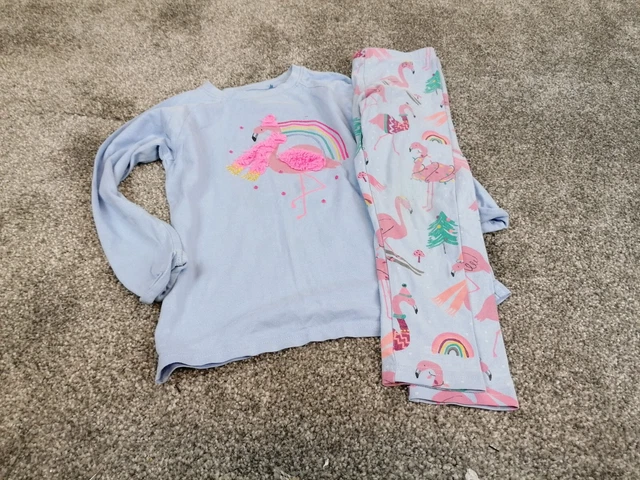Girls Christmas Theme Clothes Bundle Age 3-4 Years Cardigan And PJ Set 2