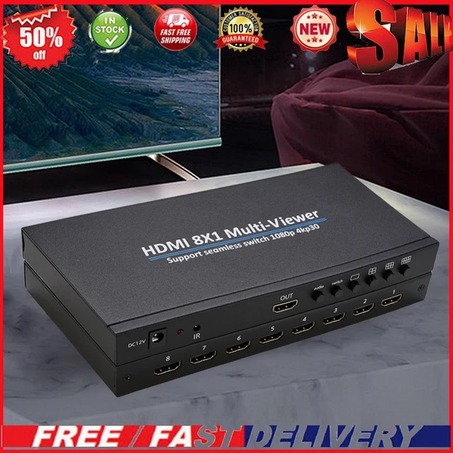 XOLORspace QV801 4K 60Hz HDMI Multi-viewer With 8 Inputs, 1 Output and 9 Video Segmentation Modes XOLORspace QV801 4K 60Hz HDMI Multi-viewer With 8 Inputs, 1 Output and 9 Video Segmentation Modes