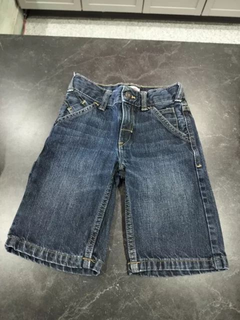 LEVIS Size 6 Reg Boys Carpenter 8 Pocket Adjustable Waist Denim Jean Shorts