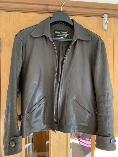 WESTED BROWN LEATHER jacket 100.00 PicClick UK