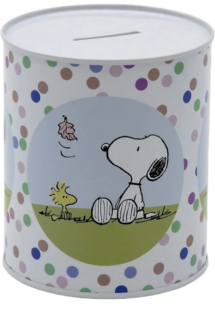 Salvadanaio in metallo, per bambini, portamonete Snoopy