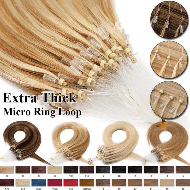 8A 300S Micro Easy Loop Nano Ring Beads Human Hair Extensions 100%Real Remy  150G