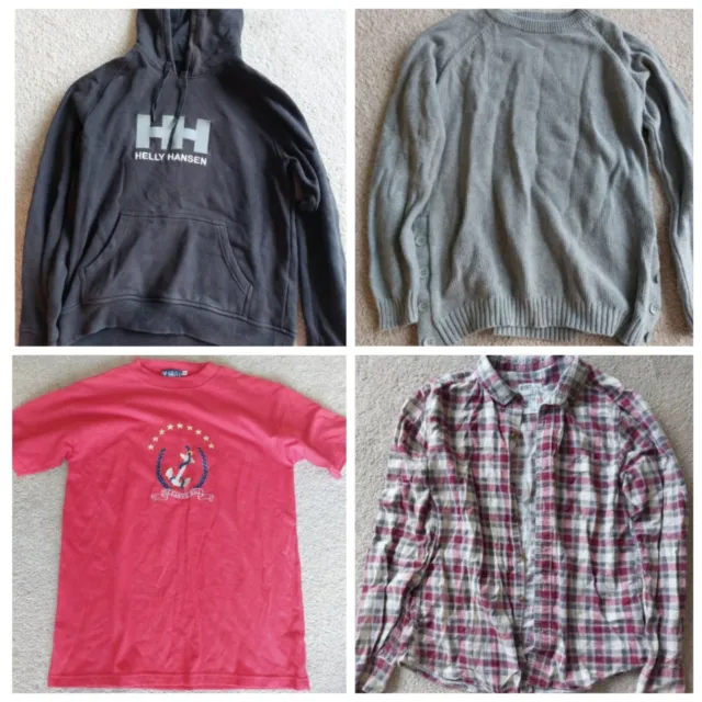 Wholesale Joblot x4 Used Mens Clothing Jumpers Shirt Hoodie Small Medium Sizes