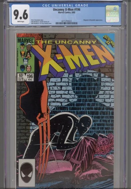 Uncanny X-Men #196 CGC 9.6 1985 Marvel Comics Magneto, Beyonder App