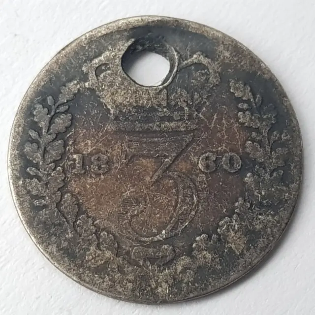 1860 Victoria Threepence Silver Coin