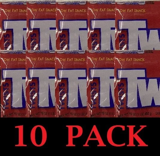 10x TWIZZLERS Twists CHERRY Licorice 16 oz Bag 1 LB - 10 PACK