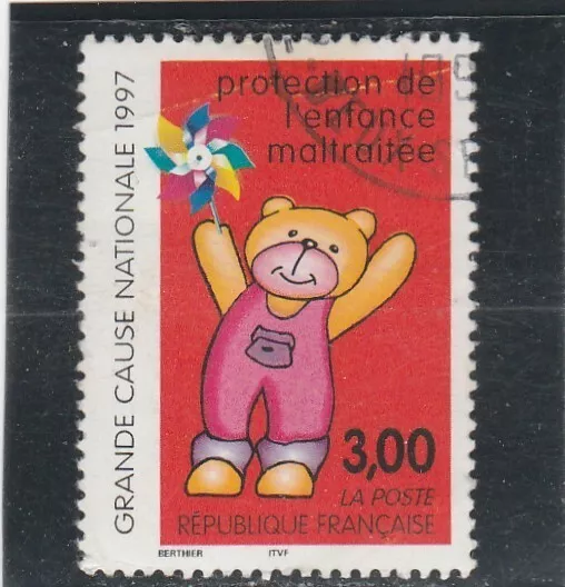 L6751 FRANCE Timbre Y&T N° 3124 de 1997 " Protection de l'enfance " Oblitéré