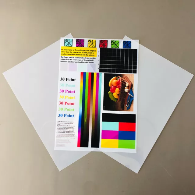 13"x19"，Waterproof Quick Dry Milky Inkjet Screen Printing Film,100 Sheets