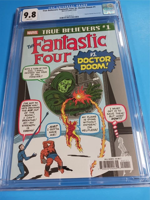 CGC 9.8 MINT~ Fantastic Four #5 ~1ST DR DOOM ~2018 Marvel TRUE BELIEVERS Edition