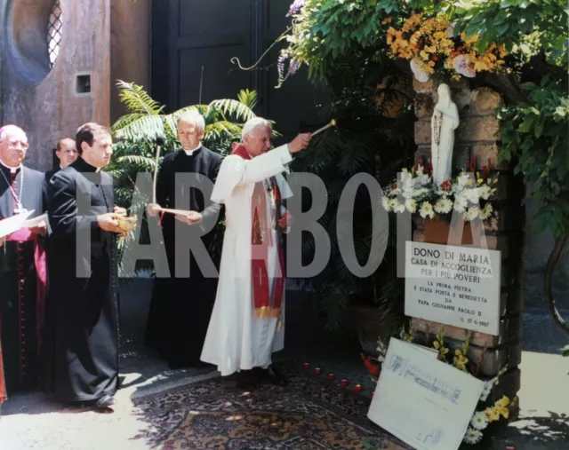 Foto vintage Vaticano, Papa Giovanni Paolo II, Benedizione, 20x25 cm