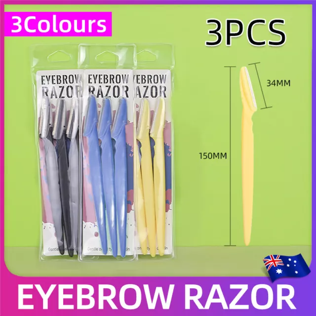 3PCS Facial Eyebrow Razor Trimmer Shaper Shaver Blade Knife Hair Remover Inkle