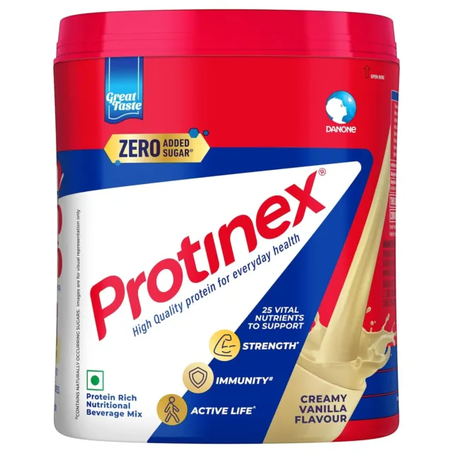 Protinex mezcla de bebidas proteicas saludables y nutricionales para adultos - vainilla cremosa, 400 g