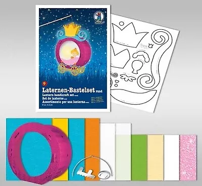 Bastelmappe Laternen-Bastelset Cinderella Laterne Basteln Bastel-Mappe-Set